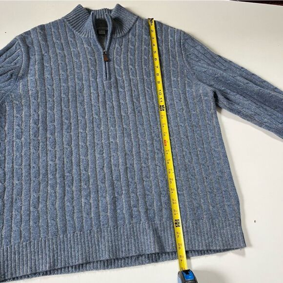 Amicale 100% Cashmere Plaited Cable Cashmere 1/4-Zip XXL - Picture 8 of 9